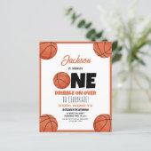 Papier Invitation d'anniversaire pour un 1er anniversaire (Debout devant)