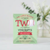 Papier Invitation d'anniversaire pour un budget de 2 ans  (Debout devant)