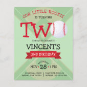 Papier Invitation d'anniversaire pour un budget de 2 ans  (Devant)