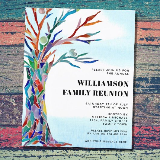 Papier Invitation dans l'arbre généalogique de la famille