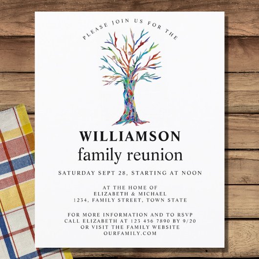 Papier Invitation dans l'arbre généalogique de la famille