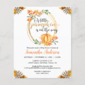 Papier Invitation d'automne du Citrouille du budget Baby  (Devant)