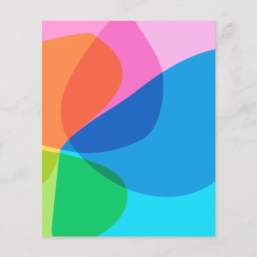 Papier Invitation d'Baby shower Abstrait coloré budgétair (Dos)