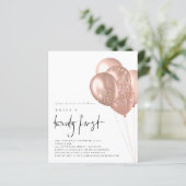 Papier Invitation de 21e partie Rose Budget Gold Balloons (Debout devant)