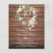 Papier Invitation de 40e anniversaire de mariage surprise (Devant)