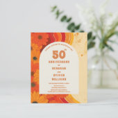 Papier Invitation de 50e anniversaire de mariage des anné (Debout devant)