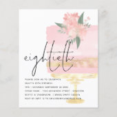 Papier Invitation de 80e partie de gâteau d'anniversaire (Devant)