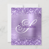 Papier Invitation de 90e anniversaire avec monogramme en (Dos)