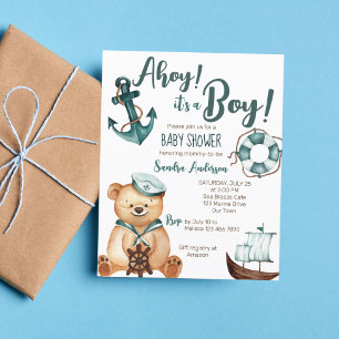 Papier Invitation de baby shower abordable pour un garçon