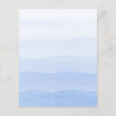 Papier Invitation de Baby shower bleu Ombre Dip Dye (Dos)