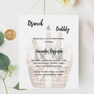 Papier Invitation de Baby Shower bohème avec brunch et ch