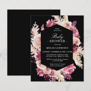 Papier Invitation de Baby Shower Bohème Florale à Petit B