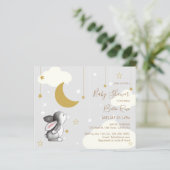 Papier Invitation de Baby shower Cloud Star Moon Budget (Debout devant)