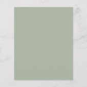 Papier Invitation de Baby shower Coeur de script vert Bud (Dos)