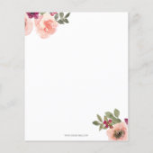 Papier Invitation de Baby shower de fille rose budget (Dos)