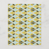 Papier Invitation de Baby shower de formes bleues vertes  (Dos)