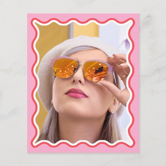 Papier Invitation de Baby Shower de mariage photo rose ro (Dos)