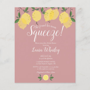 Papier Invitation de Baby Shower de mariage Rose Poussiér
