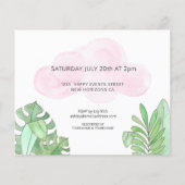Papier Invitation de Baby shower de parfum fille budget m (Dos)