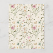 Papier Invitation de Baby shower de petite fille Fleur sa (Dos)