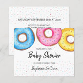 Papier Invitation de Baby shower des résultats budgétaire (Devant / Derrière)