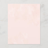 Papier Invitation de Baby shower floral rose rose Budget (Dos)