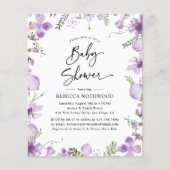 Papier Invitation de Baby shower neutre Mille Lilac (Devant)