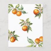 Papier Invitation de Baby shower orange Little Cutie Budg (Dos)