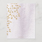 Papier Invitation de Baby Shower Papillon Violet à petit  (Dos)