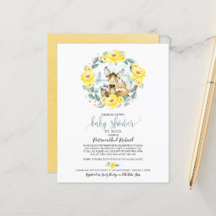 Papier Invitation de baby shower par courrier à budget po
