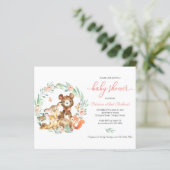 Papier Invitation de baby shower pas chère sur le thème d (Debout devant)