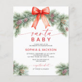 Papier Invitation de Baby shower Père Noël de Noël de la  (Devant)