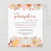 Papier Invitation de Baby shower petit Citrouille (Devant)