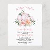 Papier Invitation de Baby shower petit Citrouille (Devant)