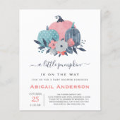 Papier Invitation de Baby shower petit Citrouille (Devant)