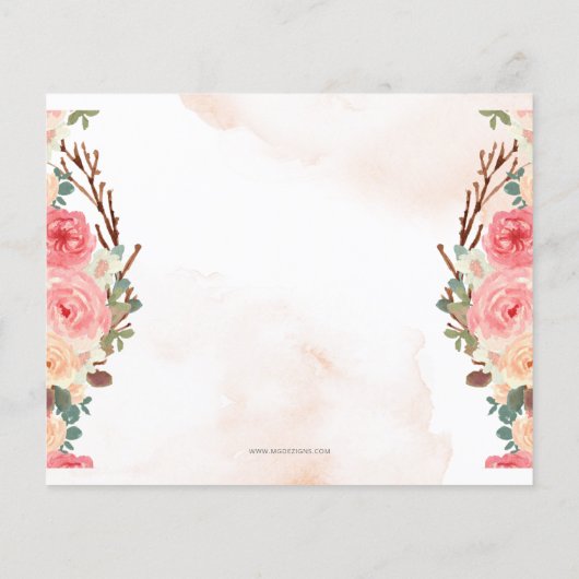 Papier Invitation de Baby shower petit Citrouille (Dos)