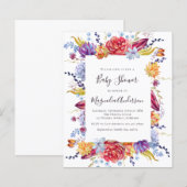 Papier Invitation de Baby shower réussie BUDGET (Devant / Derrière)