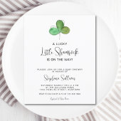 Papier Invitation de Baby shower Shamrock chanceux