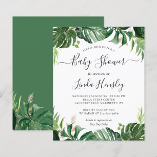 Papier Invitation de Baby Shower Tropical à Petits Prix a