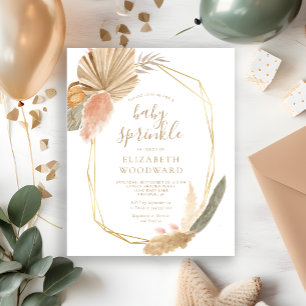 Papier Invitation de Baby Sprinkle Bohème Économique avec