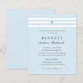 Papier Invitation de baptême budget Élégance Classique (Devant / Derrière)