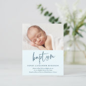 Papier Invitation de baptême pour garçon de style moderne (Debout devant)