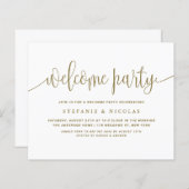 Papier Invitation de bienvenue à la fête en calligraphie (Devant / Derrière)