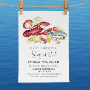 Papier Invitation de bouillabaisse Aquarelle Pique-nique 