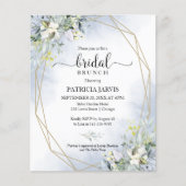 Papier Invitation de brunch de mariage à petit budget Euc (Devant)