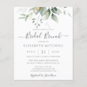 Papier Invitation de brunch de mariage avec eucalyptus bu (Devant)