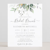 Papier Invitation de brunch de mariage avec eucalyptus bu