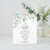 Papier Invitation de brunch de mariage vert Budget (Debout devant)