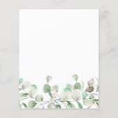 Papier Invitation de brunch de mariage vert budget (Dos)