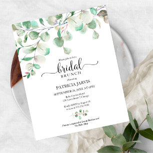 Papier Invitation de brunch de mariage vert Budget